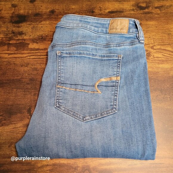 American Eagle Jeans Size 18 R Jegging Next Level Stretch Hi Rise Medium Wash - Picture 3 of 14
